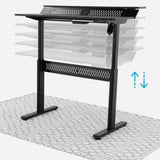 Elektrischer Stehschreibtisch (Schwarz, 120cm) | Zwei Ebenen, Sitz-Steh-Schreibtisch