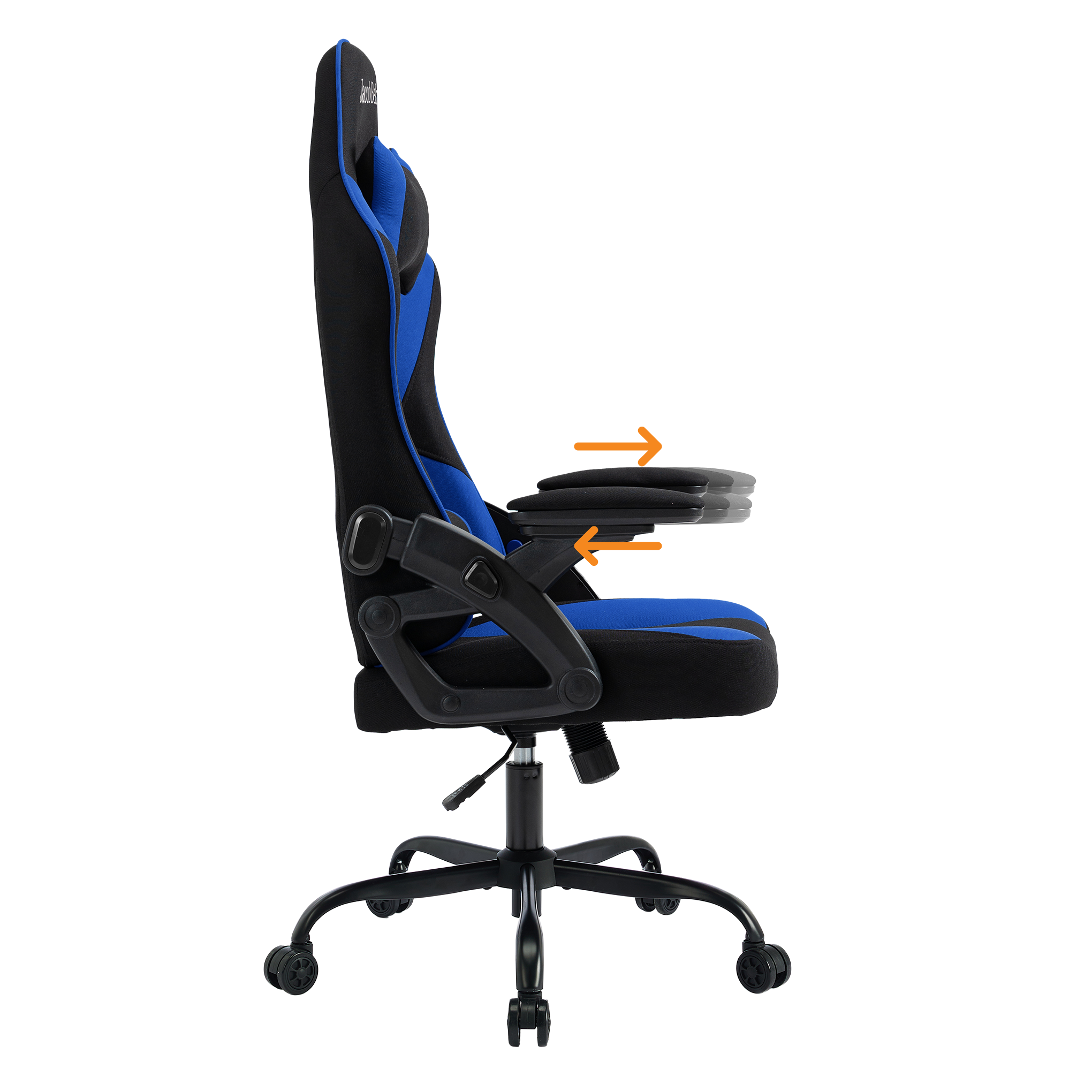 Gaming Chair Ergonomic (Blitz Blue) | Reclining, Adjustable Arms Gaming Chair - Jacob Bek Gaming