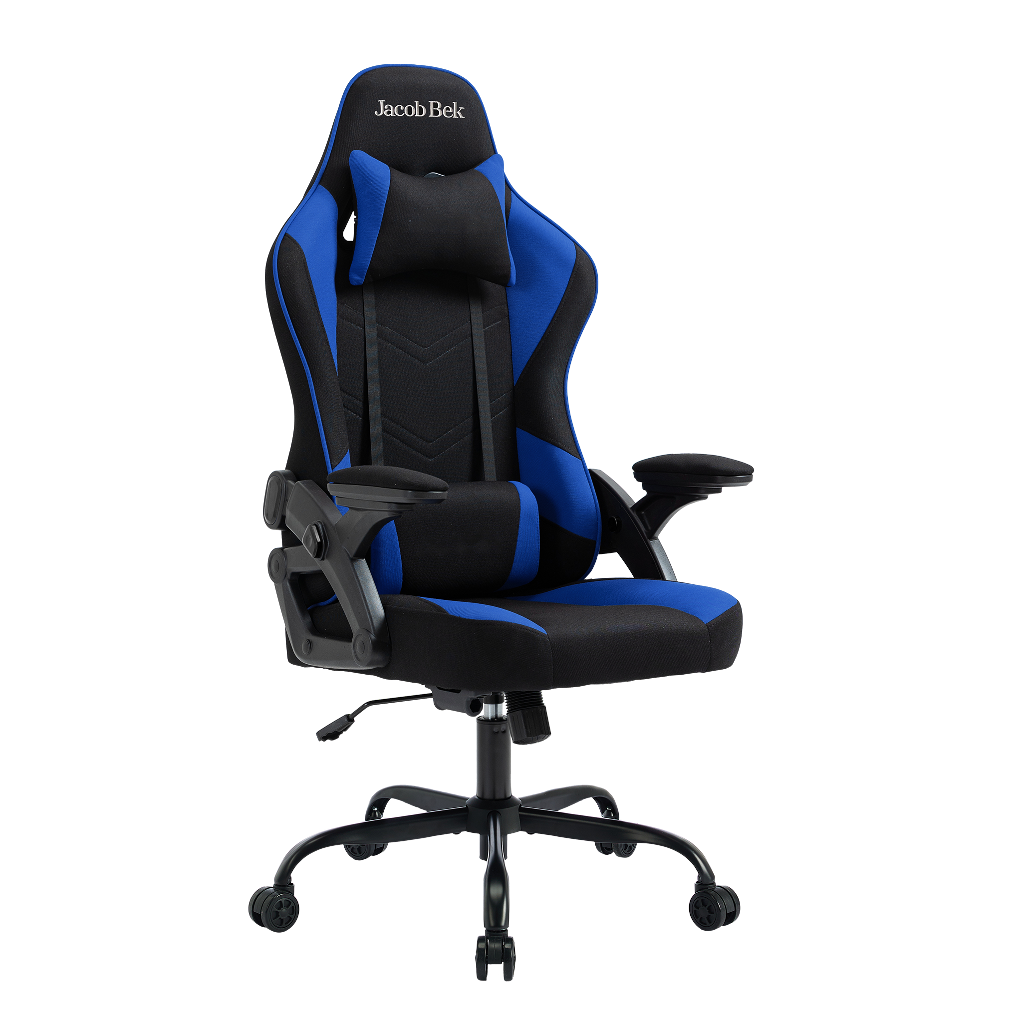 Gaming Chair Ergonomic (Blitz Blue) | Reclining, Adjustable Arms Gaming Chair - Jacob Bek Gaming