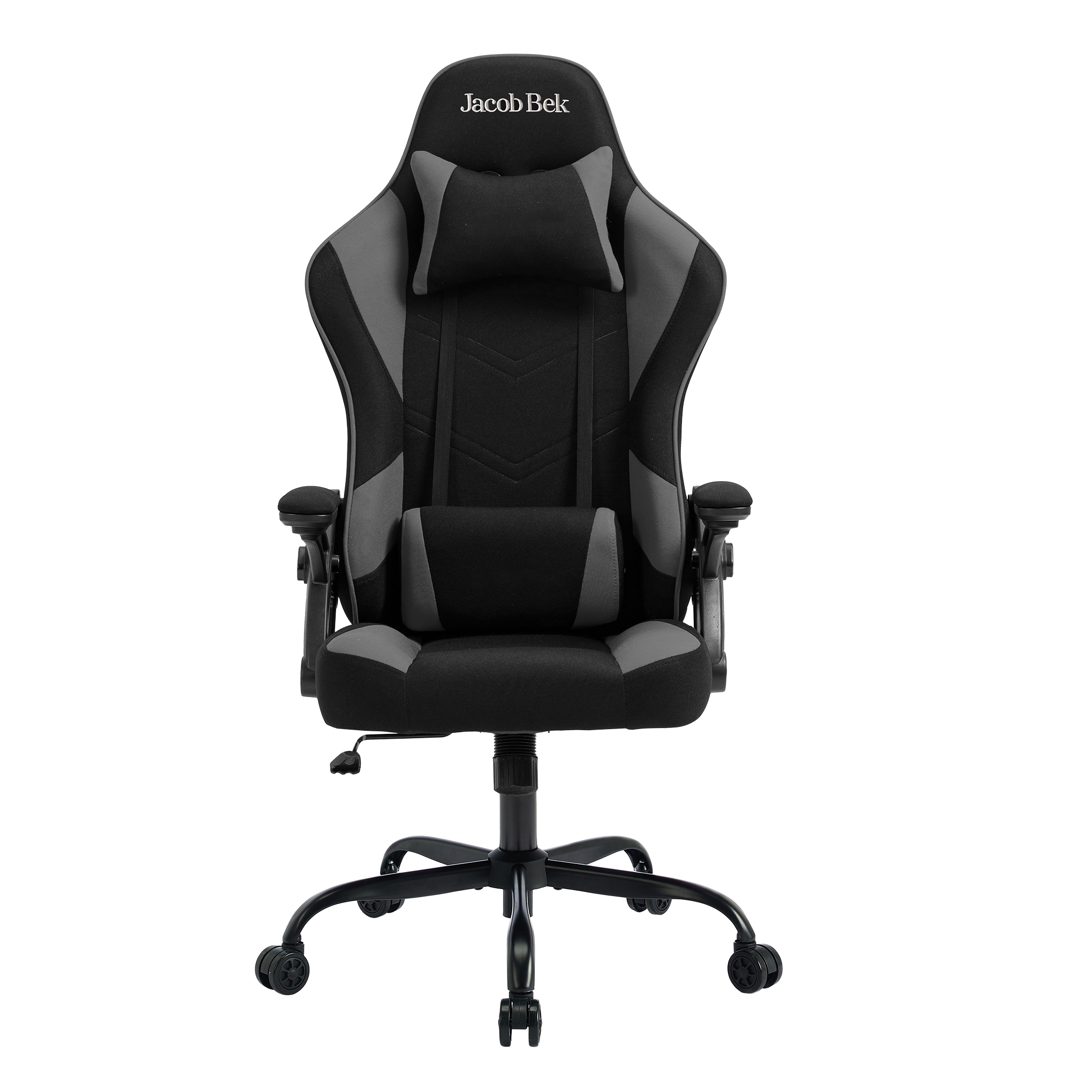 Gaming Chair Ergonomic (Guardian Grey) | Reclining, Adjustable Arms Gaming Chair - Jacob Bek Gaming