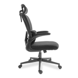 Chaise de bureau en maille (noire) | Chaise de bureau ergonomique