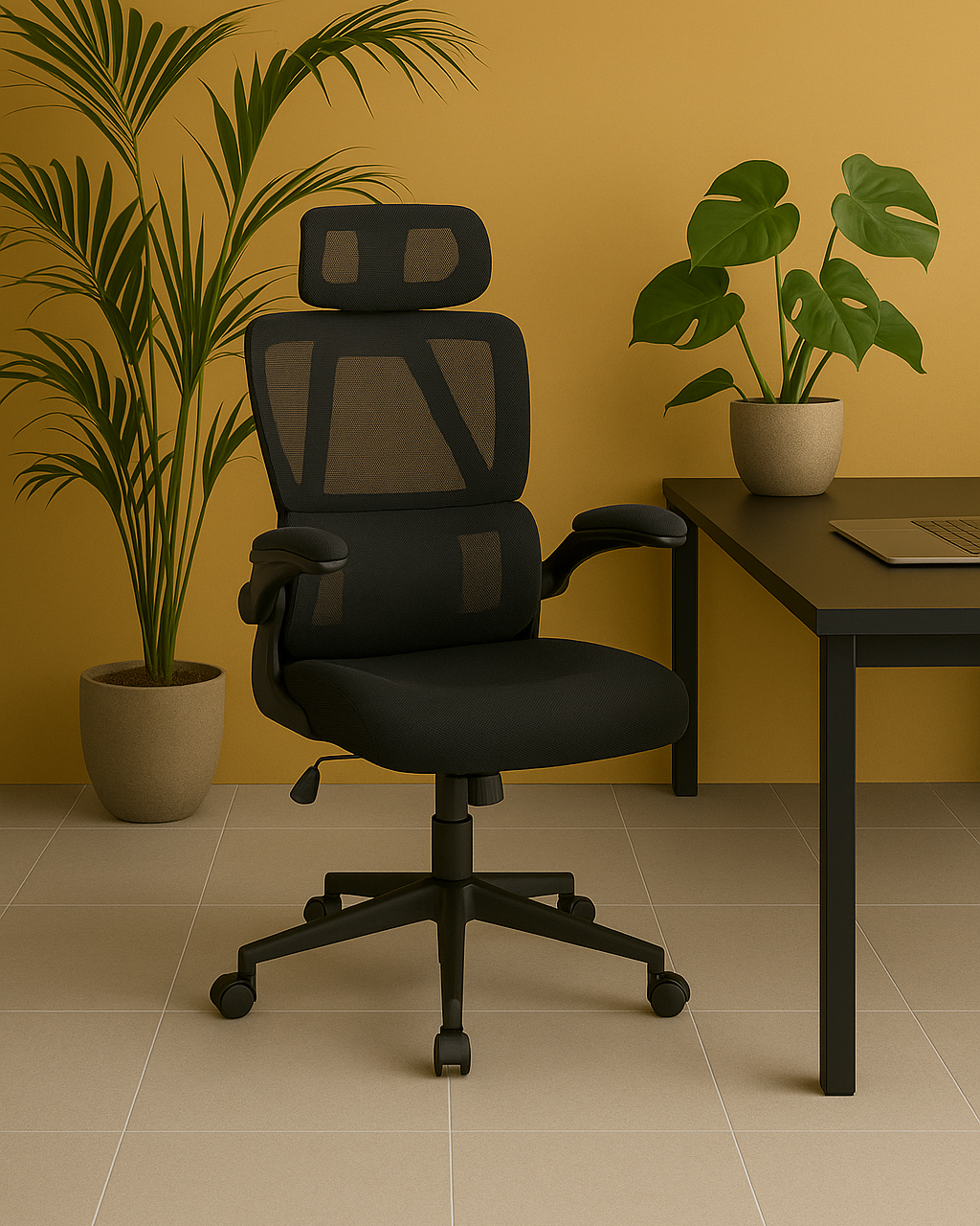 Mesh Office Chair (Black) | Ergonomic Desk Chair - Jacob Bek
