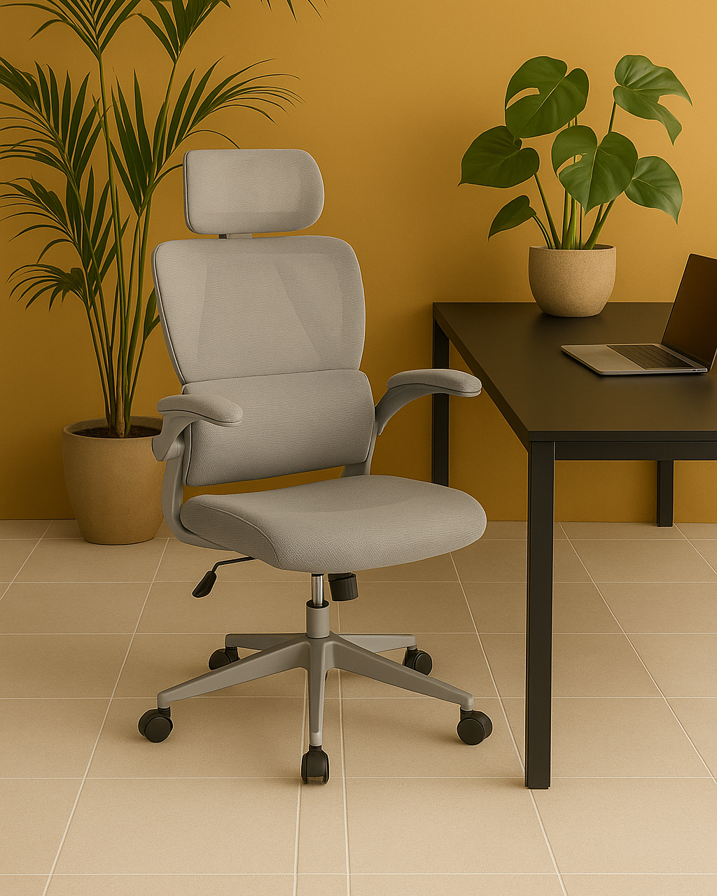 Mesh Office Chair (Grey) | Ergonomic Desk Chair - Jacob Bek